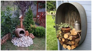 Amazing garden decor from old furniture and things! 50 example for inspiration!