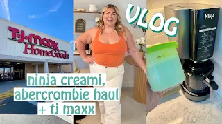 trying the ninja creami, abercrombie haul, tj maxx with mama | vlog