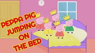 Five Little Peppa Pig Jumping on the Bed Nursery Rhymes Songs