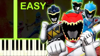 POWER RANGERS DINO CHARGE THEME - EASY Piano Tutorial