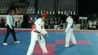 European Taekwondo Championships 2008 Rome over 84 kg Italy vs Greece Round 3