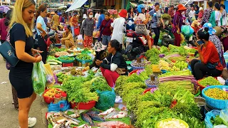 Food Rural TV, Cambodian Fresh Food Market Tour - Walking Tour Local Market in Phnom Penh City