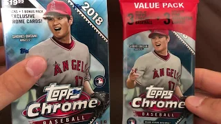 2018 Topps Chrome Baseball Blaster and Value Pack Opening! Shohei Ohtani? Gleber Torres?