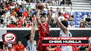 NCAA Season 98 JBB: Notable Performance - Chris Hubilla (LSGH vs San Beda, Final Four) (Mar 9, 2023)