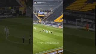 Jadon Sancho record Erling Haaland Goal vs. Werder Bremen - Sancho Instagram Storie - 18.04.21 (HD)