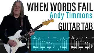 Andy Timmons | When Words Fail | Guitar Tab Lesson | Solo Transcription