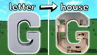 Building the LETTER G into a Bloxburg house