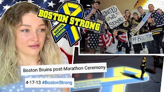 New Zealand Girl Reacts to BOSTON BRUINS POST- MARATHON CEREMONY | BOSTON STRONG ❤️