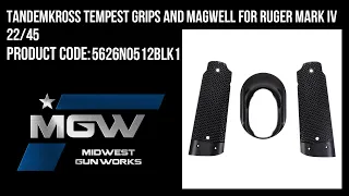 Tandemkross Tempest Grips and Magwell for Ruger Mark IV 22/45 - Part# 5626N0512BLK1