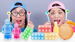 Permen Jelly Botol Lilin Pelangi Mukbang DONA