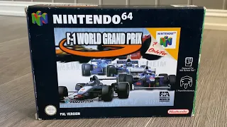 F-1 World Grand Prix Unboxing ASMR - Nintendo 64