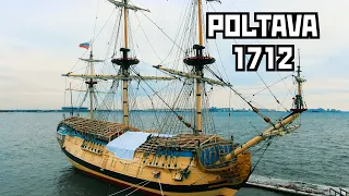 "Poltava". Russian 54-Gun Battleship of 1712. St Petersburg, Russia