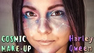 Космический макияж/Cosmic make-up/Харли Квинн/ Cosmic Harley Quinn /Макияж пошагово/Уроки макияжа