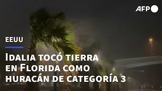 Idalia tocó tierra en Florida como huracán de categoría 3 | AFP