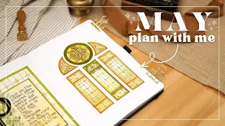 May BuJo Plan With Me  |  Stained Glass Theme ✨