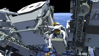 Animation of the First Expedition 61 AMS Spacewalk