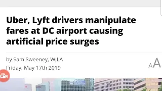 Uber and Lyft drivers manipulating surge at DC airport.