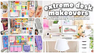 aesthetic desk makeovers + tour 2022 🌸 kawaii decor, functional, organizing stationery & amazon haul