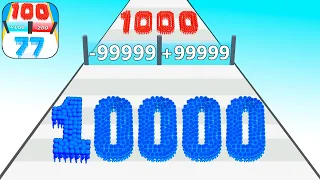 Play 10000 Levels Tiktok Mobile Game Crowd Number Run Gameplay iOS,Android Walkthrough Freeplay