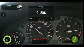 Bmw e36 330i M54B30 acceleration 1/4mile dragy