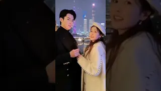 Dylan Wang and Bai Lu promoting their upcoming drama on New Year’s #dylanwang #wanghedi #onlyforlove