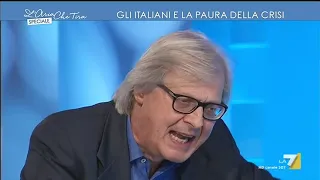 Vittorio Sgarbi Show sul reddito di cittadinanza: 'Un cretino come Luigi Di Maio pensa di dare ...