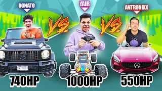 ¡ENFRENTO el CARRITO DE JUGUETE MÁS RÁPIDO DEL MUNDO vs LA CAMIONETA AMG de DONATO y ANTRONIXX! *wow