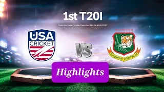 USA 🇺🇸 vs Bangladesh 🇧🇩  T20 International Match Highlights May 2024, USA won this match, it's upset