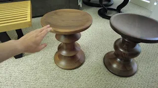 Comparing Ten Year Old Eames Walnut Stool To A New One + Styles A vs. B