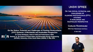 UNSW SPREE  202405-31 Carlos Rodriguez  - Floating photovoltaics (FPV) systems: A worldwide view