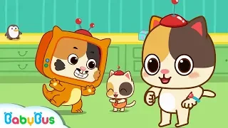 Baby Kitten's Good Daddy | Baby Kitten Family | Baby Kitten Care | Panda Cartoon | BabyBus Cartoon