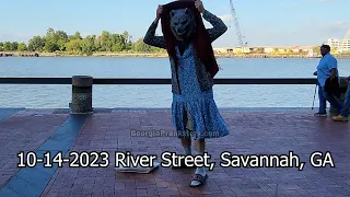10-14-2023 Halloween Scares River Street #georgiapranksters #bushman  #prank #funny #broma  #scary