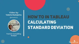 How to in Tableau in 5 mins: Standard Deviation in the Analytics Pane