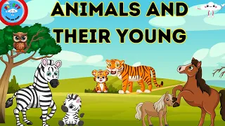 Animals And Their Young// Animal Sounds// Toddler Learning Videos// Farm and Wild Animals.