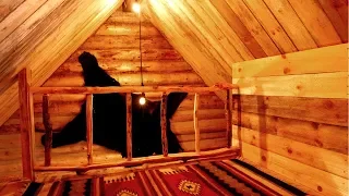 Free DIY Wood Railing in the Loft of an Off Grid Log Cabin | Traditional Woodworking with Hand Tools