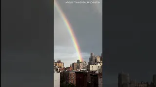 9/11 double rainbow over New York
