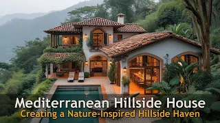 Collection of Mediterranean Marvels: Hillside House Design with Wooden Details