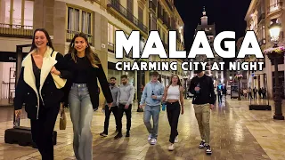 Malaga City Spain Charming City at Night April 2024 Update Costa del Sol | Andalucía [4K]