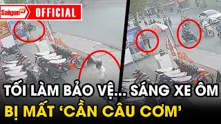 Vừa TAN CA TRỰC BẢO VỆ đi làm XE ÔM thì "TÁ HỎA" xe máy bị DÀN CẢNH "BAY MÀU" | Tin SaigonTV