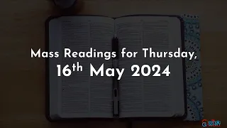 Catholic Mass Readings in English - May 16, 2024