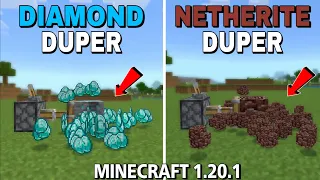 2 EASIEST Diamond/Netherite Duper in Minecraft Bedrock 1.20! New Diamond Farm! MCPE, Xbox, PS4