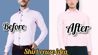 Diy old shirt convert into girls top|| old shirt reuse idea||old shirt reuse || cutting & stitching