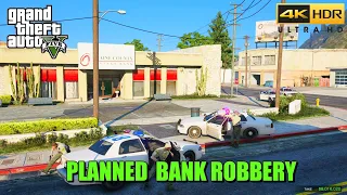 GTA 5 - FIB's PLANNED BANK ROBBERY MICHAEL & TREVOR FACING ARMY || 4K 60FPS