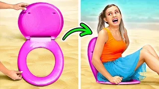 Dicas inteligentes de férias DIY 🌴☀️🤪 Os melhores HACKS e GADGETS de verão para os pais