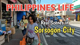 A HOT NOON WALKING TOUR around SORSOGON CITY PHILIPPINES | Walking Tour [4K]