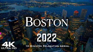 BOSTON 🇺🇸 Drone Aerial 4K Massachusetts | USA United States of America