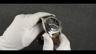 Bespoke watch strap for Panerai Luminor 1950 8 Days GMT PAM 233 watch.