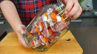 SHASHLIK IN A GLASS JAR. You just don't know how to cook it! ENG SUB.