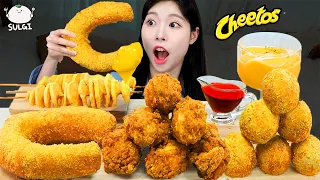 ASMR MUKBANG| 직접 만든 치토스 양념치킨 핫도그 치즈볼 먹방 & 레시피 FRIED CHICKEN AND BLACK BEAN NOODLES EATING