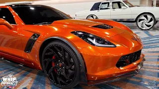 Wrapped Chevy Z06 Vette on Forgiato Wheels at MEM Auto Expo 2k21